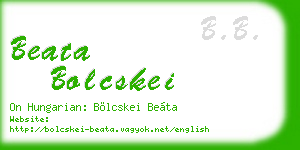 beata bolcskei business card